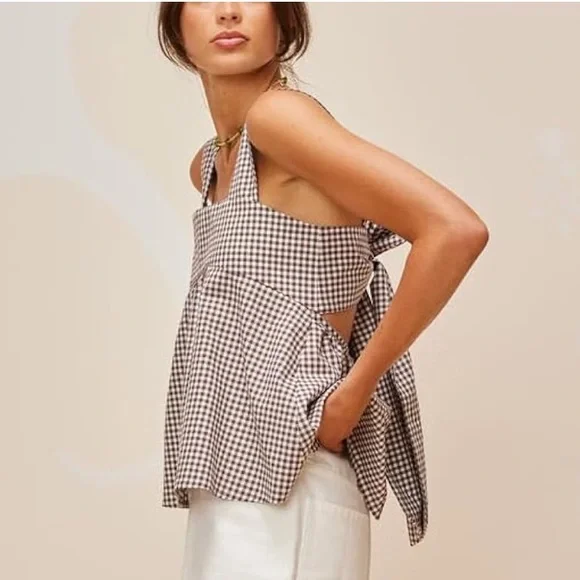 Brown Pleated Tank - Picture 3 of 7